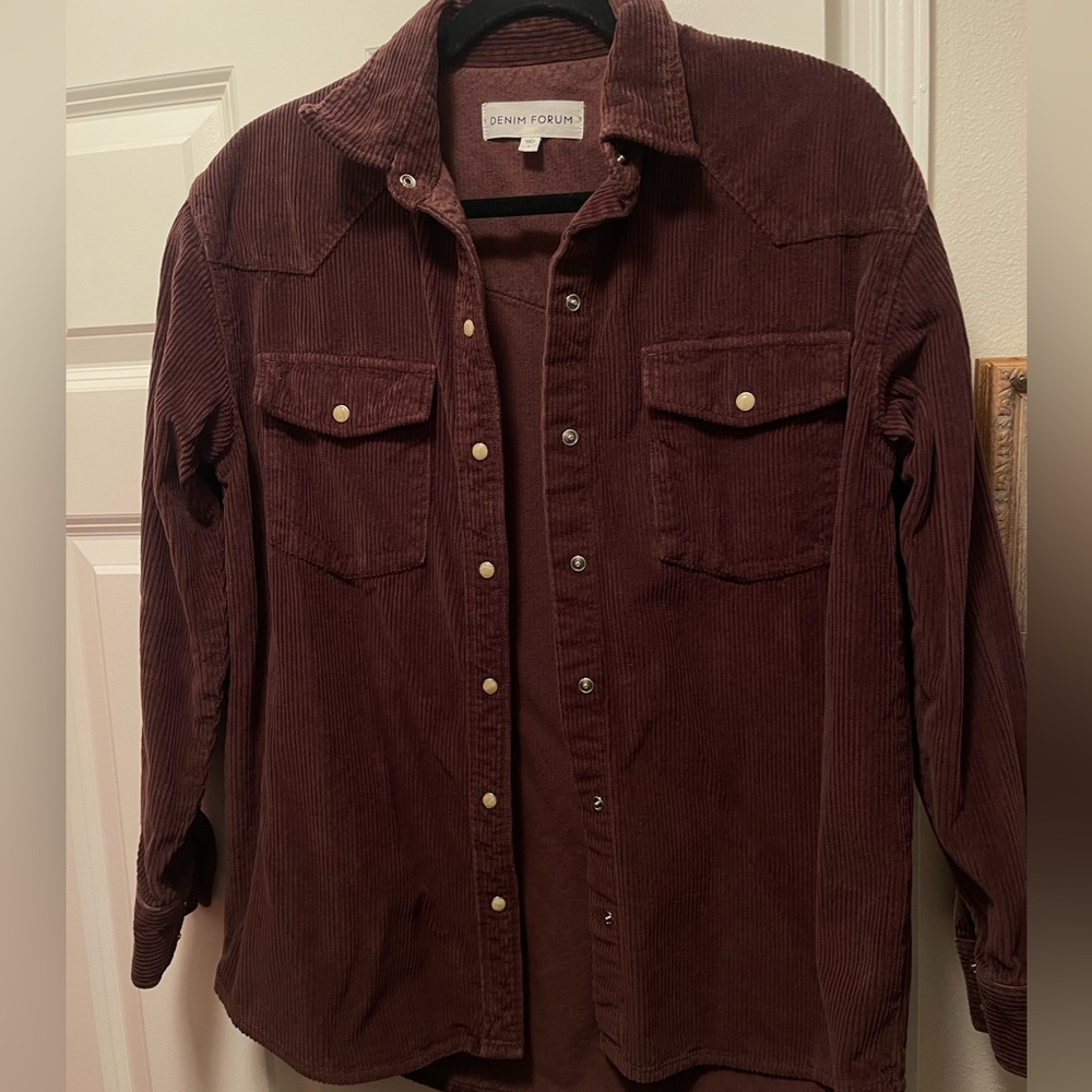 Aritzia Denim Forum Corduroy Shirt Jacket